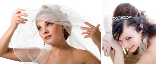 bridal veils and tiaras