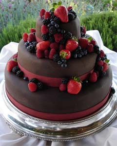 fruit wedding cake