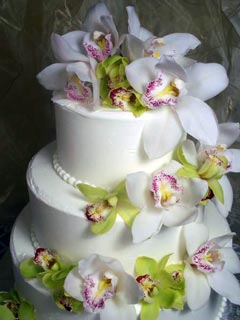 orchid wedding cake designs