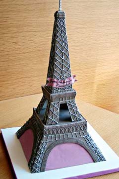 artistic cake design - Eiffel Tower wedding cake