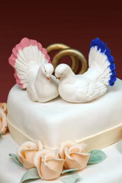 pink wedding cake