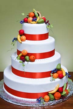 fruit wedding cake
