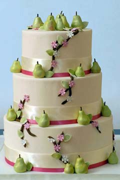 fruit wedding cake