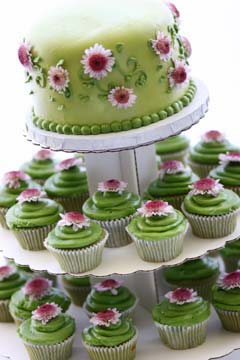 cupcake tiered wedding cake