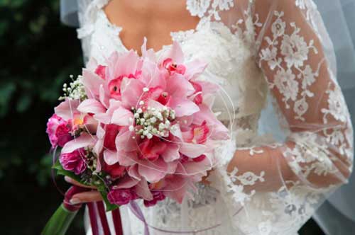 pink bridal bouquet pictures