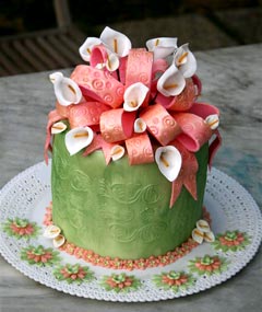 calla lilly wedding cakes