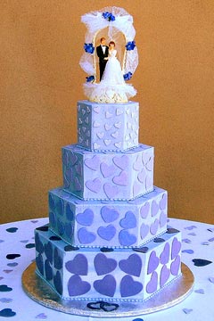 hexagon wedding cakes