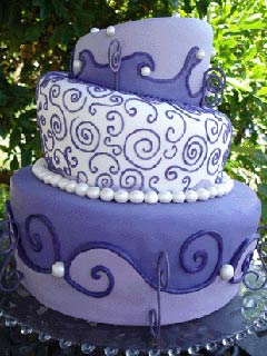 lilac topsy turvy cakes