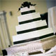 pictures of black and white wedding cakes