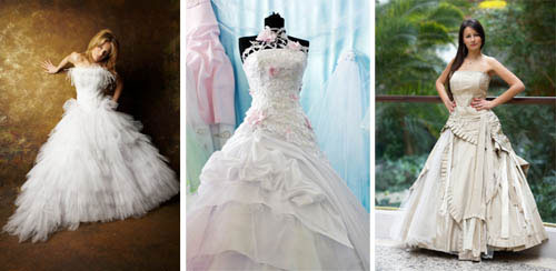3 traditional bridal gowns
