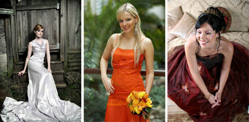 coloured bridal gowns
