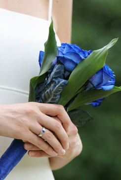 blue bridal bouquet pictures 1