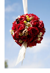 pomander flower bouquet - wedding table centerpiece
