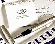unique personalised notepad wedding favors