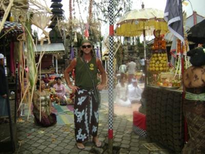 Rodney at the Hindu Temple Bali
